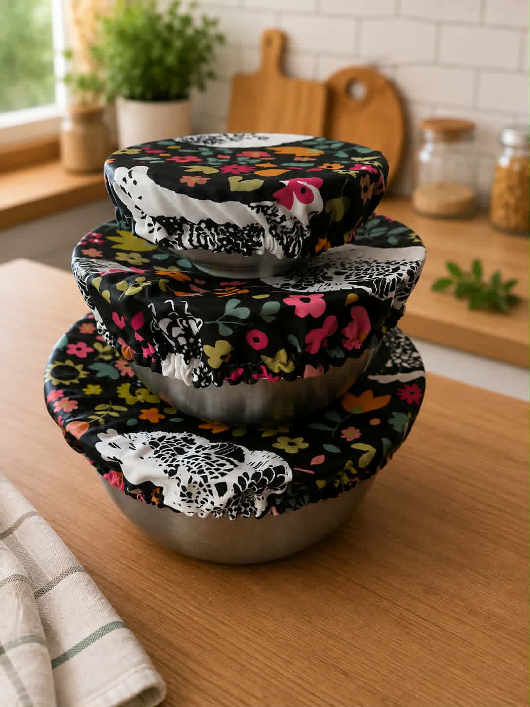 Couvre-plats lavables – collection poulette – Image 2