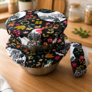 Couvre-plats lavables – collection poulette